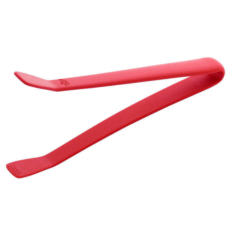 BALLARINI Rosso Nero Silicone Tongs, Red, 3" W x 10.75" L