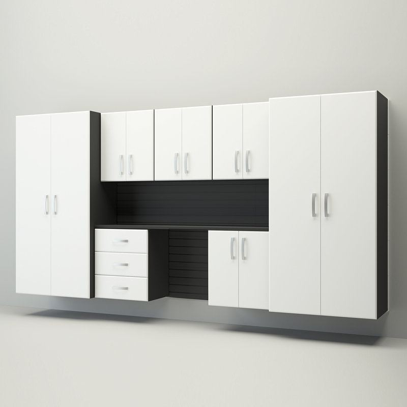 Deluxe 7 Piece Complete Storage System, White/Black