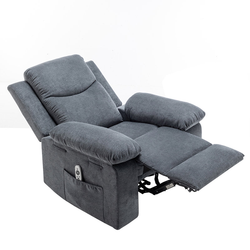 Clizia Recliner, Dark Gray Velvet