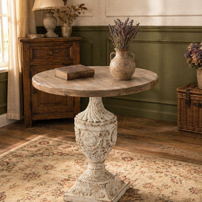 Antique Round Wood Table