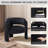 Modern Upholstered Barrel Dining Armchair-568096111