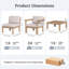 Ensemble de conversation modulaire pour patio pour 4 personnes avec coussins, ensemble de conversation 5 pièces pour canapé HiPS-1128659676