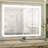 Eleen Rectangular Gold Frame Modern High Lumen Lighted LED Mirror Anti-Fog Wall Mounted Bathroom Vanity Mirror with Lights Large Dimmable Makeup Mirror Home Decor Mirror(Horizontal/Vertical)-86782371-86782369