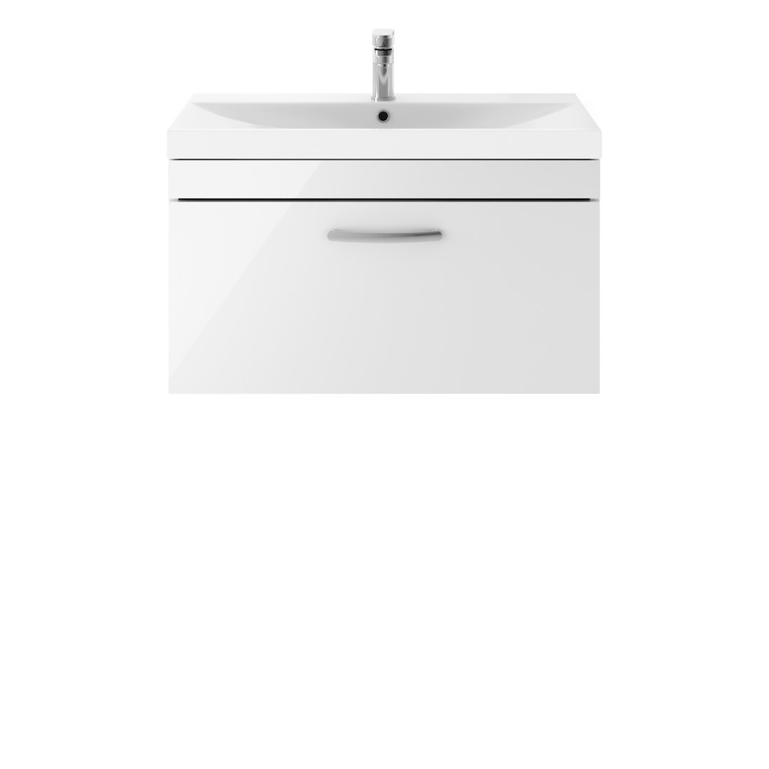 810mm Single Bathroom Vanity with Integrated Ceramic Basin
