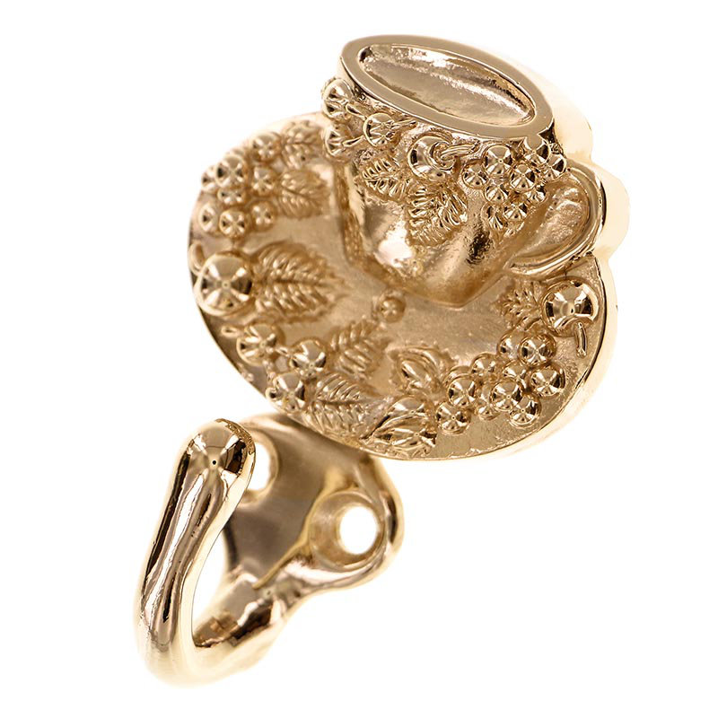 Wall Hook, Polished Gold