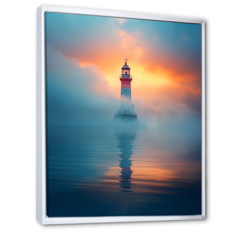 «Serene Langle in Sunset Mist - Coastal Light House», reproduction sur toile, H 44 po x l 34 po x P 1,5 po