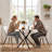 Maycel 3-Pieces 31.5" Round Dining Table Set with 2 Upholstered Chairs for Small Space Dining Room-627838104-627838105
