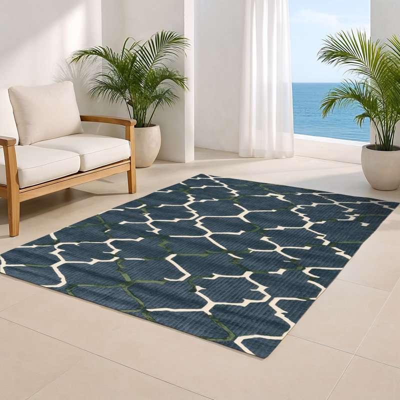 Tapis gris intérieur et extérieur Trellis, Rectangulaire 2 pi x 3 pi