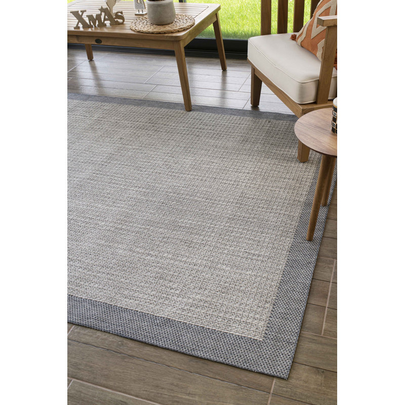 Swigert Solid Colour Machine Made Indoor / Outdoor Area Rug, Rectangle 3'11" x 5'10"