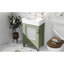 Meuble-lavabo de 20 pouces avec lavabo en céramique et grand espace de tiroir - contemporain pour lavabo de salle de bain