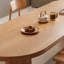 Table de salle à manger ovale brune-1437812981