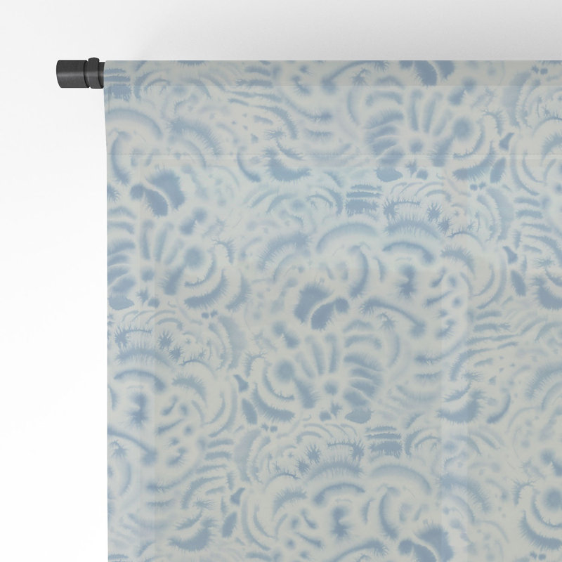 Panneau de rideau de fenêtre transparent 1 pièce Jacqueline Maldonado, 50 po x 96 po, Bleu