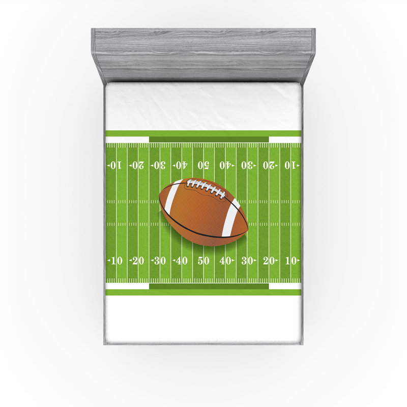 Ensemble de 2 drap-housse de football Ambesonne, King Fitted Sheet
