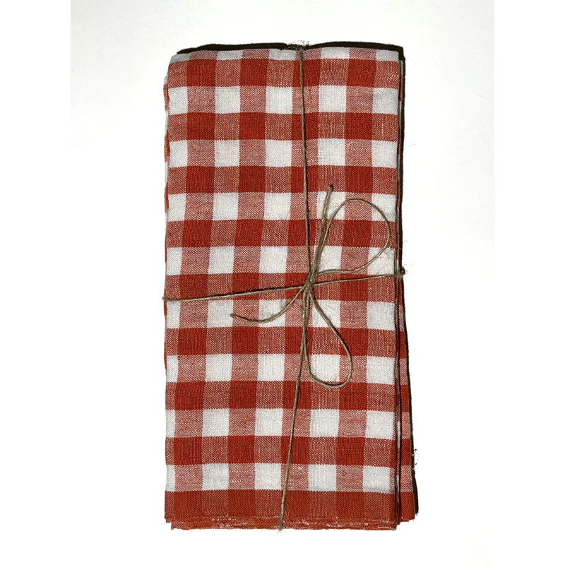 Alessandro Linen Square Napkins, Clementine