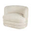 Fauteuil d'appoint pivotant arqué en polyester beige