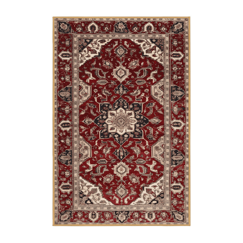 Tapis brun lavable à la machine, Rectangle 6 pi x 9 pi