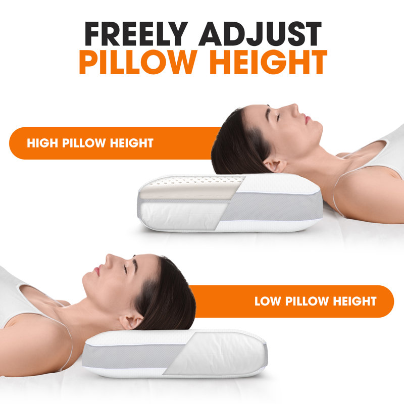 Dual-Sided Latex Foam Hypoallergenic Sleeping Pillow