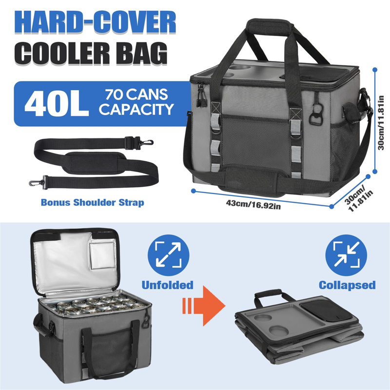 Ebern Designs 40L Picnic Tote Bag Cooler