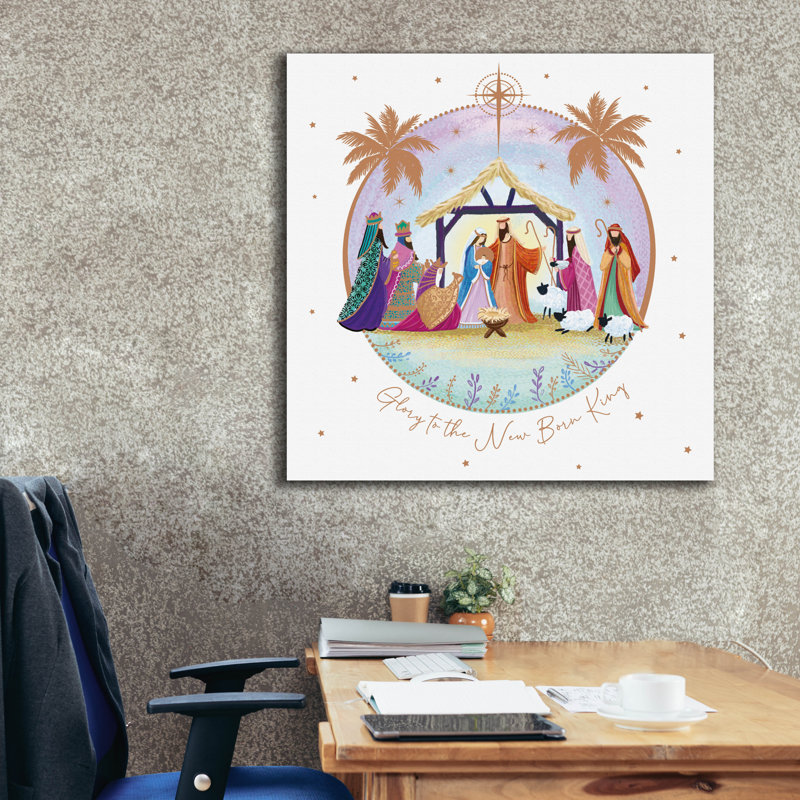  «The Manger» par Elle Media Group, art mural sur toile, 37 po x 37 po, H 37 po x l 37 po