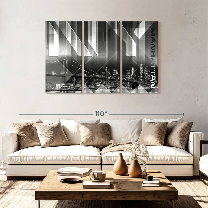 Sireci Modern View Brooklyn Bridge, 48" H x 74" W