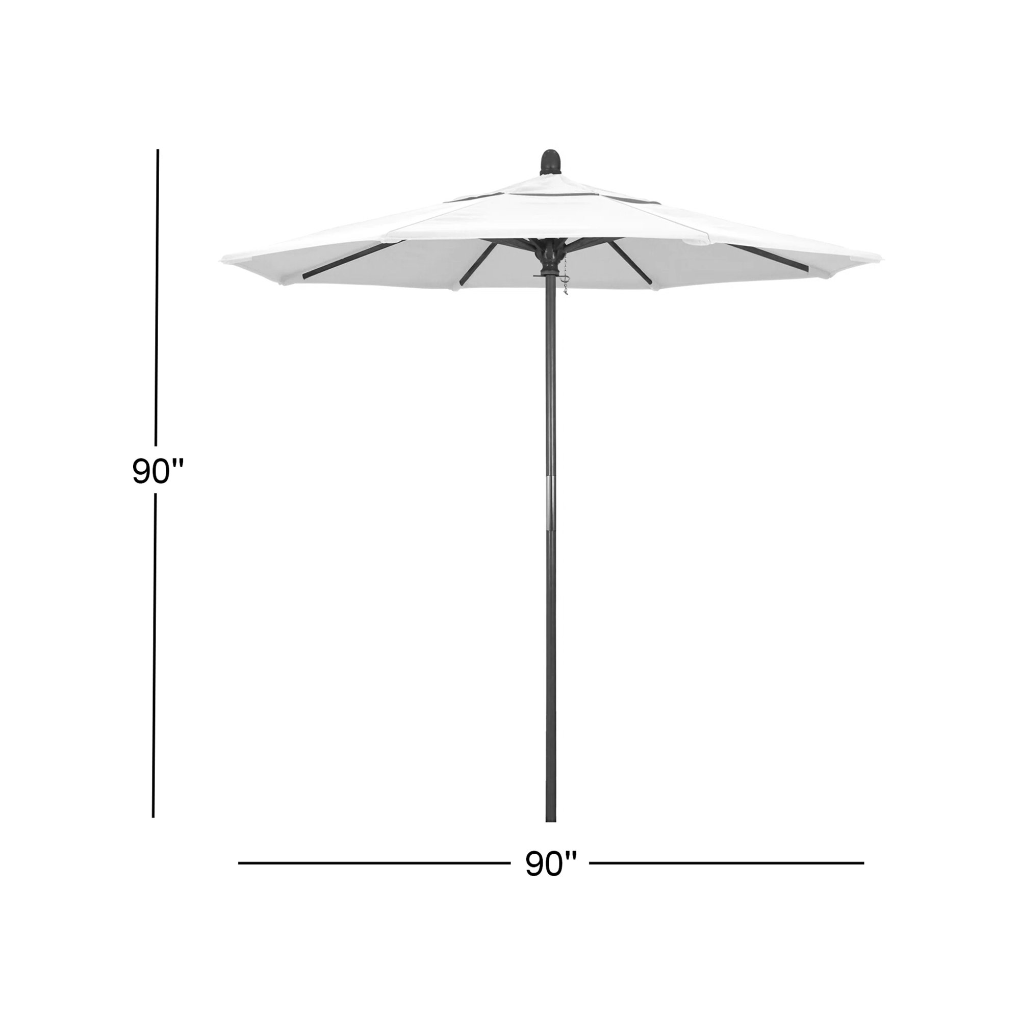 Manford 90'' Outdoor Umbrella, Hunter Green Performance