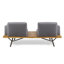 Causeuse d'extérieur industrielle avec table basse