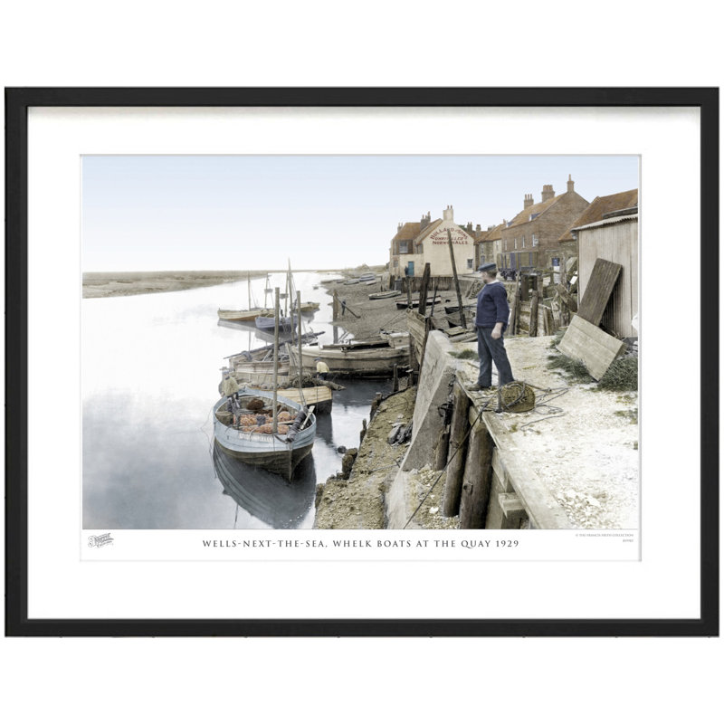 Wells-next-the-Sea, Whelk Boats At The Quay 1929 by Francis Frith - Single Picture Frame Print, 45cm H x 60cm W x 2.3cm D