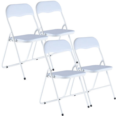Naveeda Upholstered Padded Stackable Folding Chair