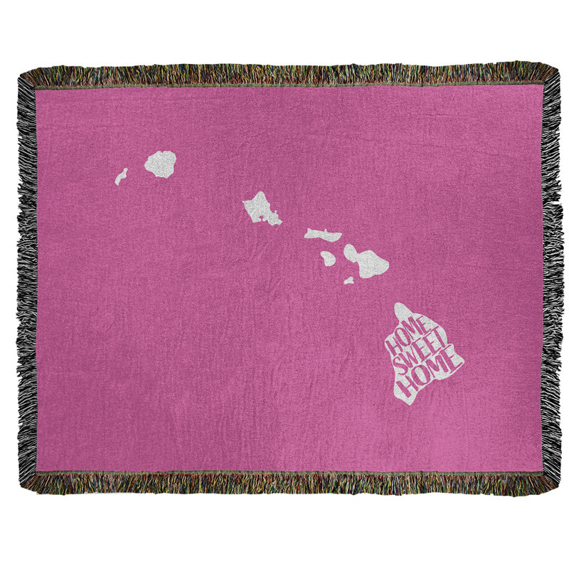Jeté en coton tissé doux hawaii, l 37 po x L 52 po, Bleu