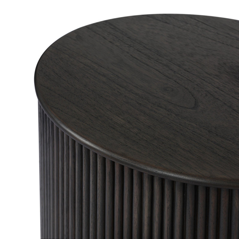 Ona End Table-Amber Mindi Veneer, Smoked Black Mindi Veneer