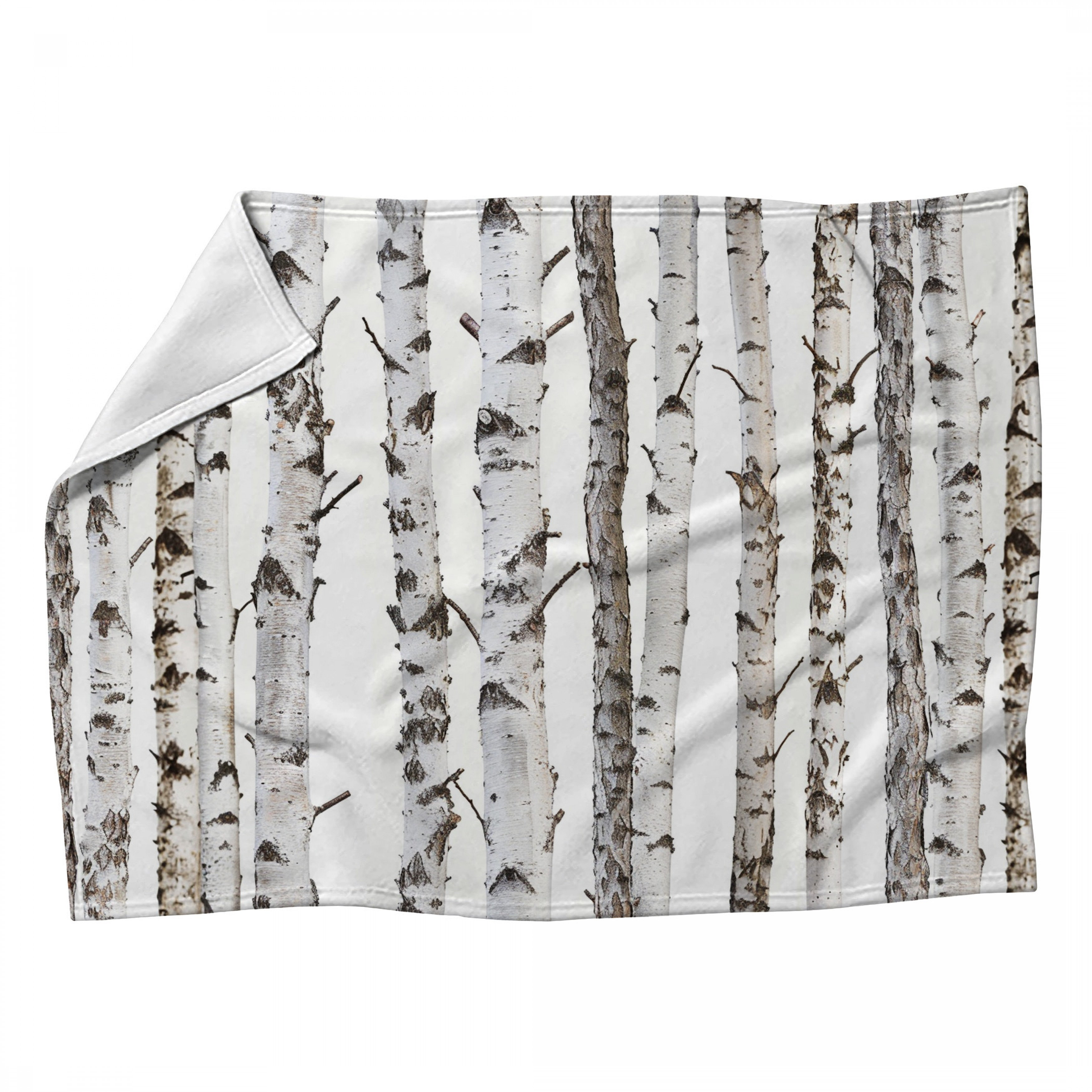 VisionDecor Birch trees Fleece Throw Blanket Nature Throws for Sofas