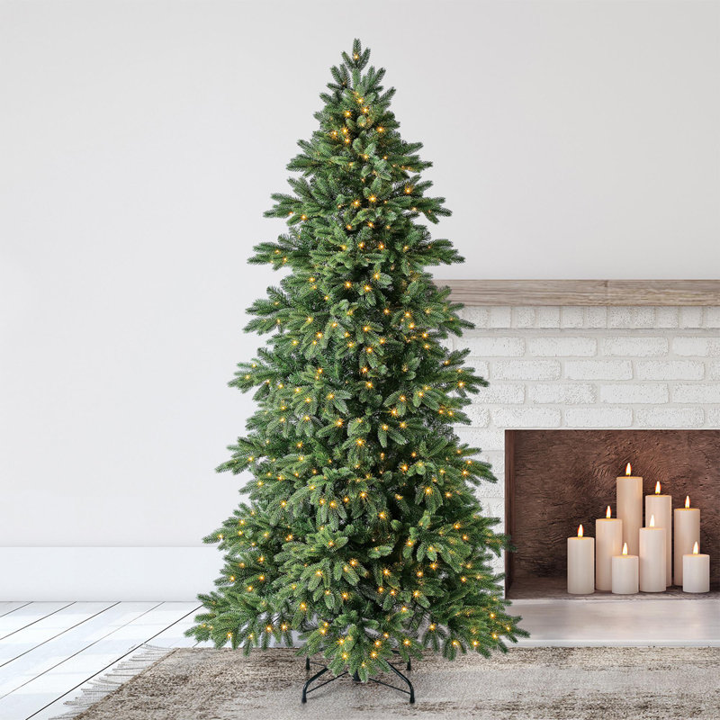 Home Heritage Fir 7.5' Artificial Prelit Christmas Tree, 700 White LEDs