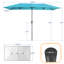 Parasol de marché double 11x7Ft-1015089195