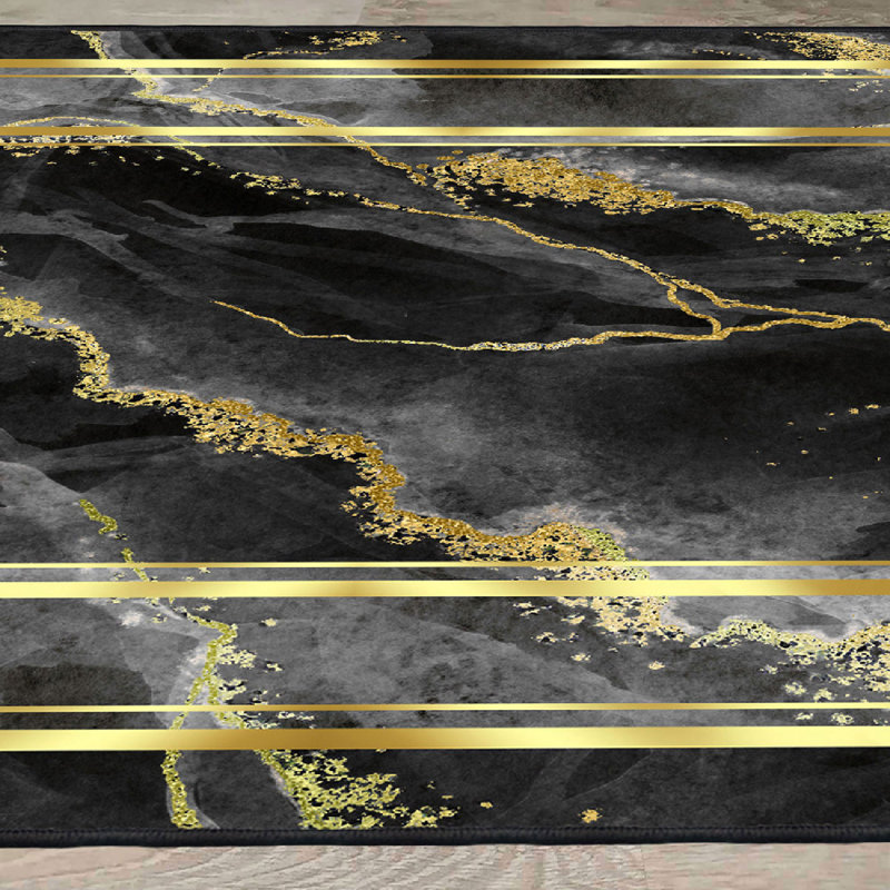 Luxury Hall Carpet - 100% Velvet Fabric, 3.3 x 9.8 ft | 100% Cotton Sole, Pile Height: 0.4 in, Total Height: 0.5 in | Antibacterial, Non-Slip, Machine Washable, 3D Digital Printing | Elegant Design for Home Décor