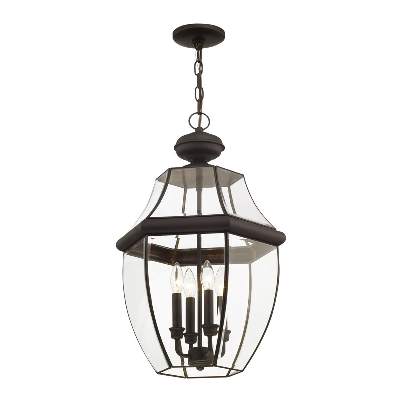 Alexavier 4 - Light Outdoor Hanging Lantern, Bronze
