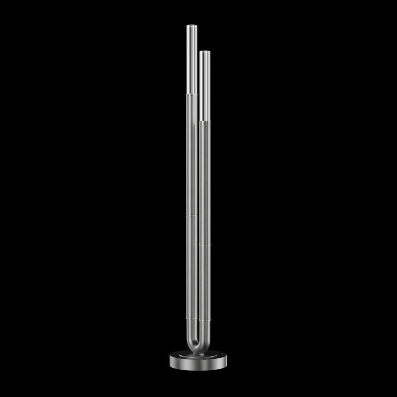 Antonia 71.5"H Floor Lamp, Silver Leaf/Nickel