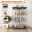 Modern Glass Display Cabinet With LED Lights, Quick-Assembly Antique Cabinet, Tempered Glass Bookshelf, Suitable For Living Room And Bedrooms, 2-Door 3-Shelf-240181344-264339772