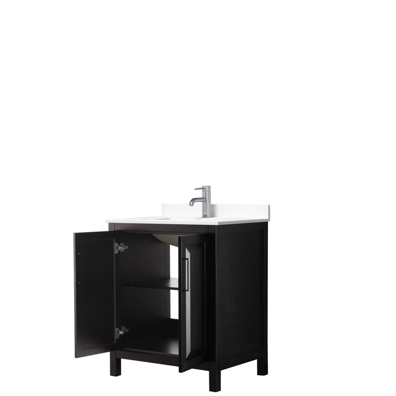 Daria 30'' W Single Vanity, Dark Espresso, Polished Chrome
