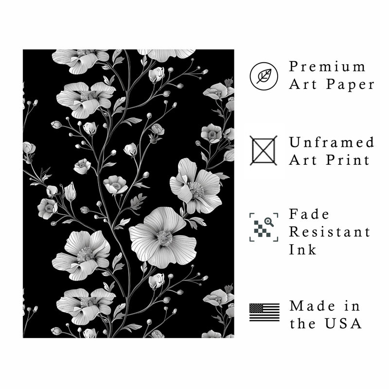 «Floral Dreaming of Flowers», reproduction d'art moderne sans cadre VI