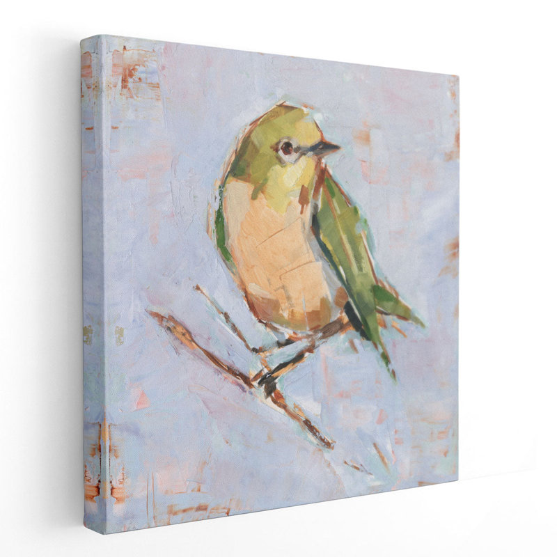 Oiseau variété II - reproduction d'art sur toile, H 12 po x l 12 po