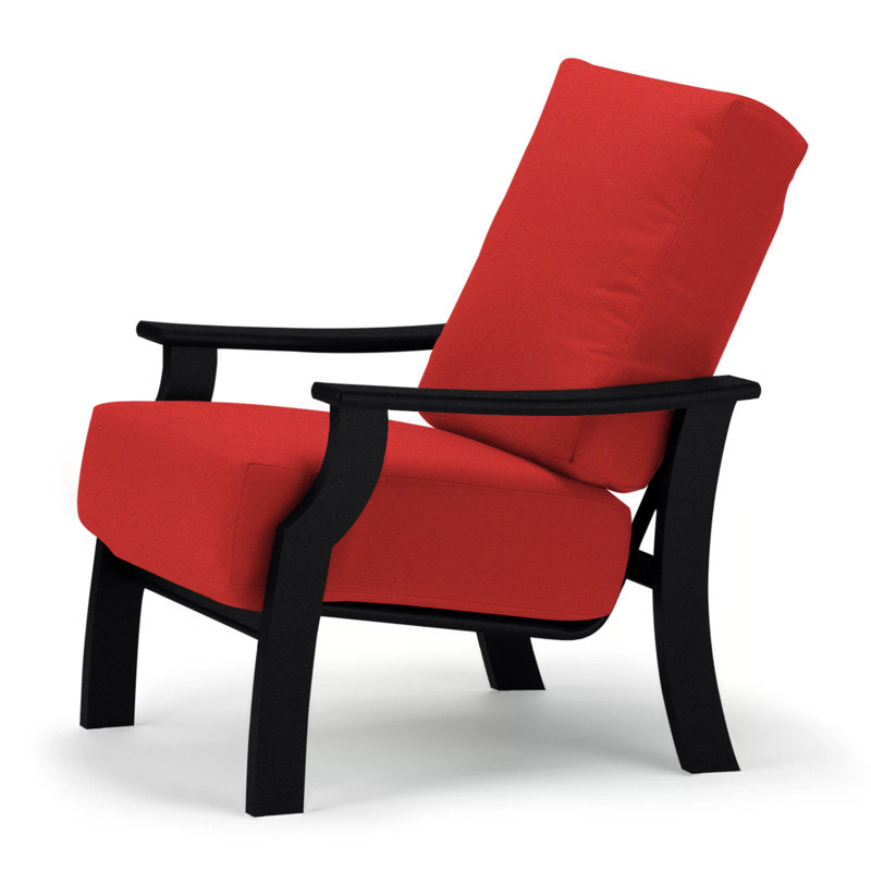 St. Catherine Outdoor Lounge Chair, Red 1A, Textured Black