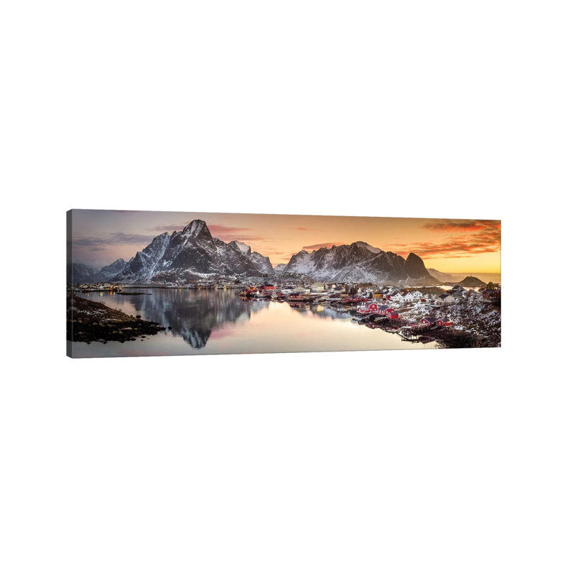 Reine Morning Light by Lior Yaakobi - Wrapped Canvas Panoramic Print, 30.48 cm H x 91.44 cm W x 3.175 cm D