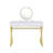 Coleen White & Gold Finish Vanity Desk W/Mirror & Jewelry Tray