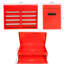 Boîte à outils en métal avec 5 roulettes verrouillables et tablette réglable pour le garage - 5 roulettes rouges, tiroirs coulissants, plateau amovible, atelier-1058984317