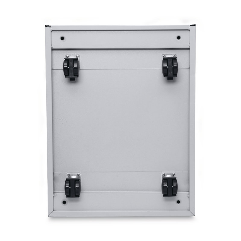 14.96'' Wide 2 -Drawer Mobile Steel File Cabinet, Light grey