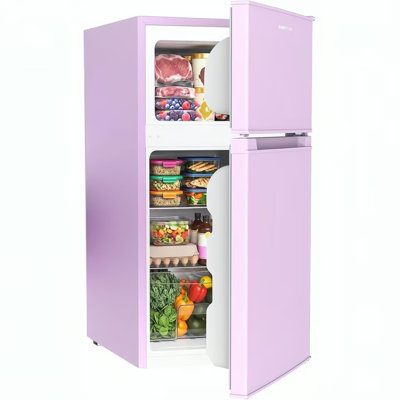 BANGSON Top Freezer Freestanding Mini Fridge
