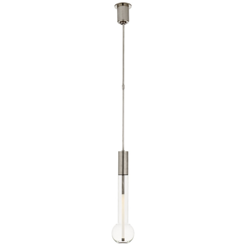 Nye 1 - Light LED Pendant, Antique Nickel