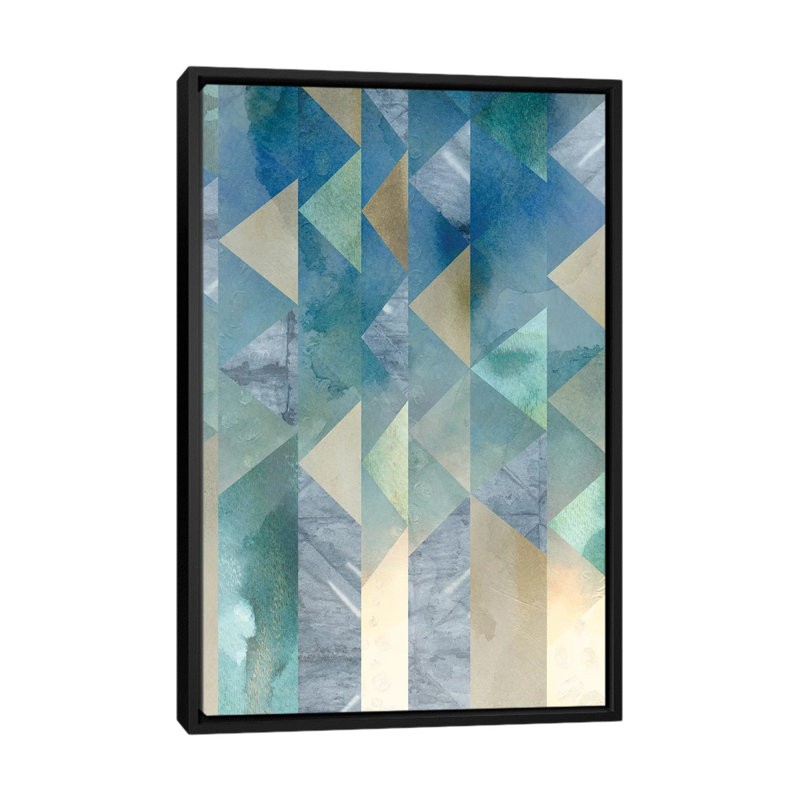 « ocean réflexions ii », reproduction sur toile, H 26 po x l 18 po x P 1,5 po, Toile avec cadre noir, Pas de tapis