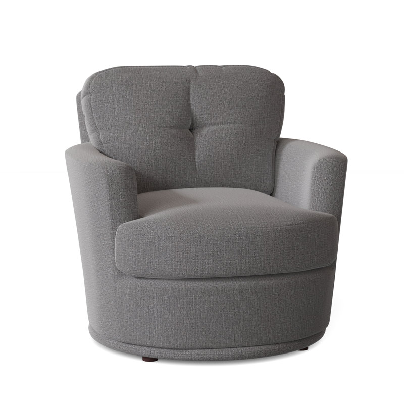 Fauteuil pivotant capitonné de 36 po Skipper, Tissu performance gris anthracite