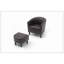 Chaise Salem G00203-C + repose-pieds, brun foncé-132751315
